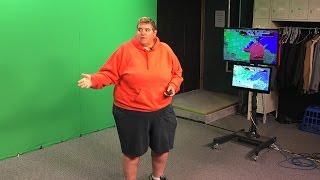 Jeanne Ryan Tries TV Weather Forecasting at WDIO