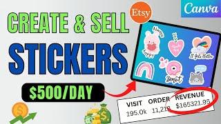 How To Create Digital Stickers To Sell On Etsy  Canva Tutorial