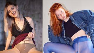 Eva Elfie Jenya and Lera Show Legs in Pantyhose 2019-112 - Nylon Art Magazine