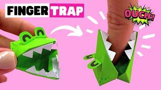 How to make origami FINGER TRAP origami crocodile
