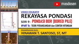 PONDASI BOR part1b_Konsep Perancangan & Contoh Hitungan Daya Dukung - Hinawan T. Santoso ST MT