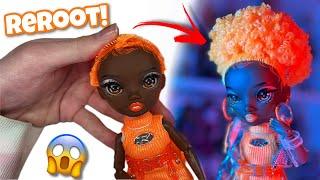 Giving a rainbow high doll natural tight curls + series 5 restyle