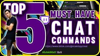 These 5 Chatbot Commands changed my life for Twitch Streaming StreamElements