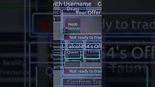 AUT TRADING NOOB PLATINUM SKIN W OR L #roblox #auniversaltimeroblox #auniversaltime #robloxanime