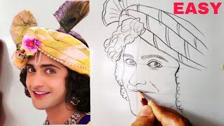 Lord Krishna Sumedh Mudgalkar Drawing  Radhakrishna serial Sumedh Mudgalkar