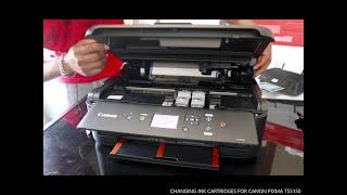 Changing Ink Cartridges For Canon Pixma TS5150