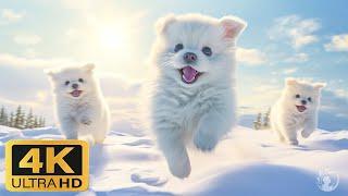 Детеныши животных 4K Ultra HD - Кинематографичная музыка и забавные милые дикие животные