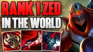 RANK 1 ZED IN THE WORLD CARRIES IN KOREAN CHALLENGER  CHALLENGER ZED MID GAMEPLAY  Patch 13.13