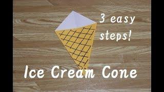 3-Step Easy Ice Cream Cone Level 3 year old+