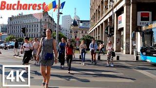 Bucharest Romania   June 2023  4K  Walking Tour