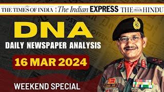 Daily Newspaper Analysis  16 March 2024  Current Affairs For Defence Aspirants  SSB #upsc #cds