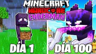 SOBREVIVÍ 100 DÍAS como un ENDERMAN en MINECRAFT HARDCORE