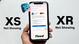 How to Fix iOS 18 update not showing on iPhone XR & iPhone XS - Install iOS 18 On iPhone XR & XS