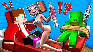 TV WOMAN SWIMSUIT did INJECTION to MIKEY and JJ TV WOMAN vs TIED JJ and MIKEY in Minecraft - Maizen