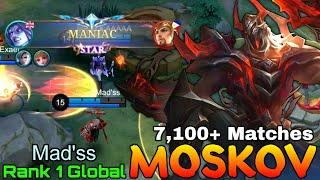 MANIAC Late Game Carry Moskov 7100+ Matches - Top 1 Global Moskov by Madss - Mobile Legends