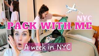 PACK WITH ME for NYC  British Girl in New York  Travel vlogger