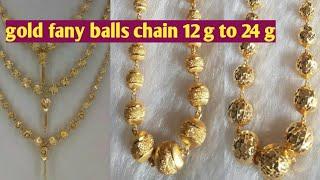 Gold balls chain collectiongold Fancy ball chain design like grt. gold ball necklace @goldtrend7152