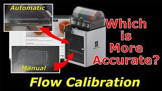 Compare the Flow Calibration Auto versus Manual on the Bambu Lab X1