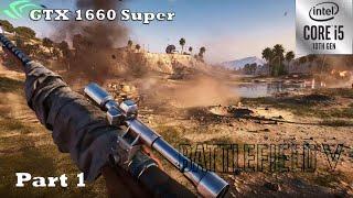 Battlefield 5 - Nvidia Geforce GTX 1660 Super + Intel Core i5 10400f - Benchmark 1080P All Settings