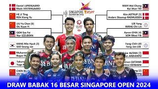 Draw & Jadwal Babak 16 Besar Singapore Open 2024 Besok Pukul 0900 WIB Live #singaporeopen2024