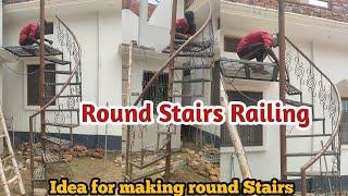 Iron Round Railing Design  round railing for  house  metal railing for balcony