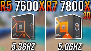 Ryzen 5 7600X vs Ryzen 7 7800X3D - Tested in 2024