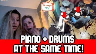 PIANO and DRUMS at the SAME TIME I Found Omegle Talent