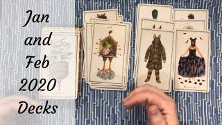 January and February 2020 Tarot Decks