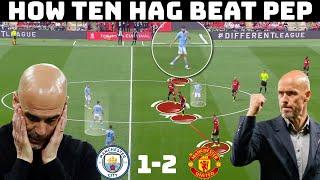 How Ten Hag BROKE Peps System  Tactical Analysis  Manchester City 1-2 Manchester United