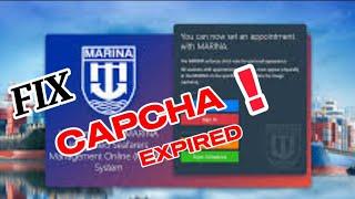 how to fix verification expired capcha  capcha expired  marina mismo