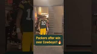 Aaron Jones & Jordan Love after Packers win vs. Cowboys  #Packers #Greenbay #NFL