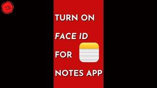 How to enable Face ID for Notes App on iPhone #Shorts