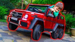 Funny tema and his Funny Videos for kids. Artem Ride on toys cars kids tractor