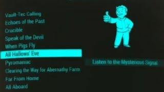 Fallout 4 All Hallows Eve Quest Bug How to Fix and Start Quest All Hallows Eve Mysterious Signal Bug