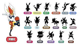 18 Types Cinderace - Pokemon Type Swap.