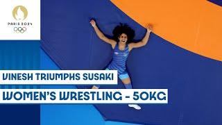  Vinesh enters womens wrestling freestyle 50kg quarter-finals  Paris 2024 highlights