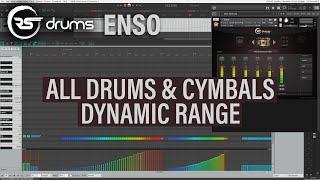 RS Drums ENSO All Drums & Cymbals  Velocity Layers Snare Rolls Cymbal Swells Hi-Hat Realism