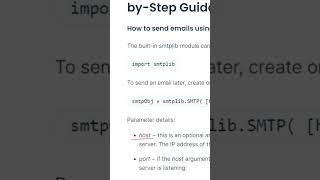 Build the smtplib module to send email in Python - Email FAQ by Mailtrap