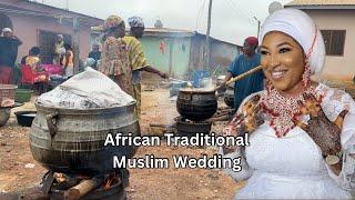 African Muslim Traditional  Wedding with Big PARTY COOKING  West Africa