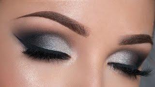 Night Out Makeup Tutorial  Black & Silver Smokey Eye