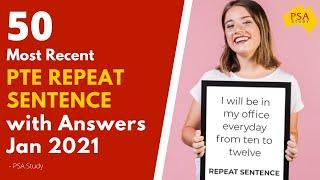 PTE Repeat Sentence Practice with Answers January 2021  PSA study