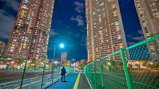 Tokyo Harumi Night Walk Japan • 4K HDR