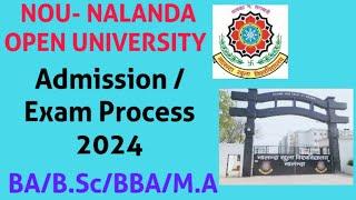 NOU- NALANDA OPEN UNIVERSITY  June Examination Program  2024