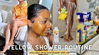 Yellow Products Shower Routine 2023  Target SHOP WITH ME  BODYCARE SKINCARE  HYGIENE