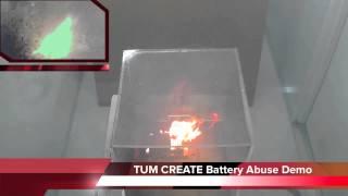 TUM CREATE Battery Lab Opening Battery Abuse Demo