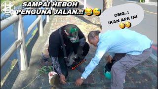 Terpesona.. saat mancing dapat ikan besar sampai di samperin