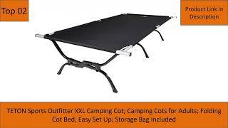 Top 5 Best Camping Cot Double Single  Lightweight Camping Cots Queen  Portable Cot