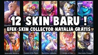 SKIN COLLECTOR NATALIA GRATIS INI DIA EFEK SKINNYA  12 SKIN BARU MOBILE LEGEND 