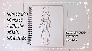 Anime Girl Body Tutorial  How to Draw Anime Girl Body For Beginners Traditional Art Version