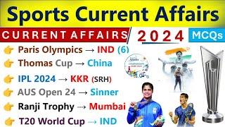 Sports 2024 Current Affairs  Sports Current Affairs For SSC CGL 2024  Current Affairs 2024  #ssc